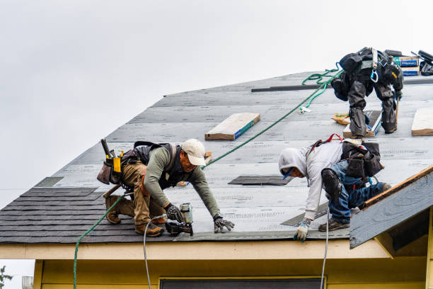 Professional Gutter Installation technician working in Oxford, NC
